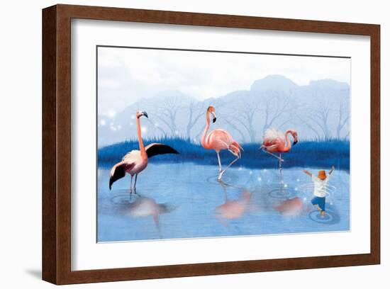 Flamingo Lesson-Nancy Tillman-Framed Art Print