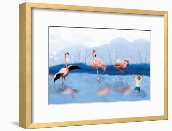 Flamingo Lesson-Nancy Tillman-Framed Art Print