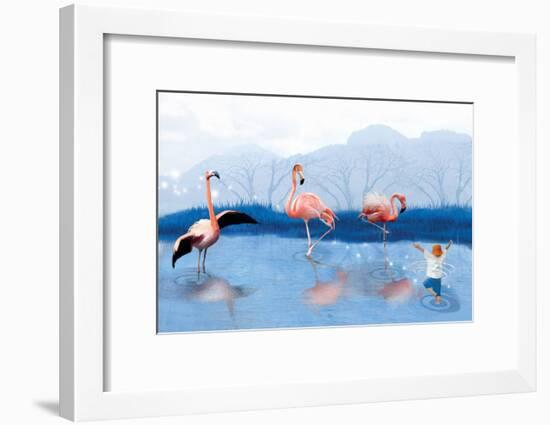 Flamingo Lesson-Nancy Tillman-Framed Art Print