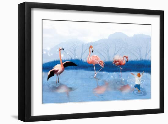 Flamingo Lesson-Nancy Tillman-Framed Premium Giclee Print