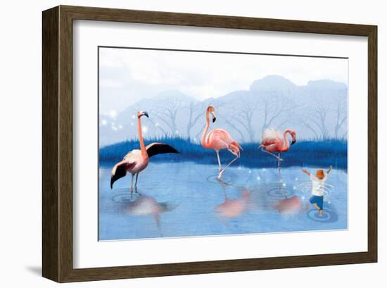 Flamingo Lesson-Nancy Tillman-Framed Premium Giclee Print