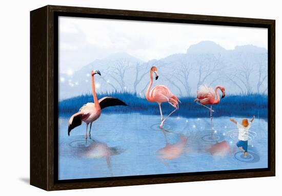 Flamingo Lesson-Nancy Tillman-Framed Stretched Canvas