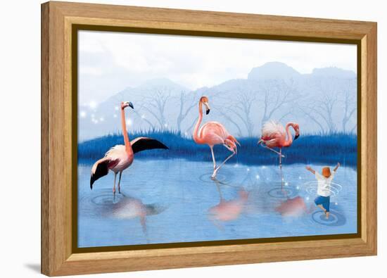 Flamingo Lesson-Nancy Tillman-Framed Stretched Canvas