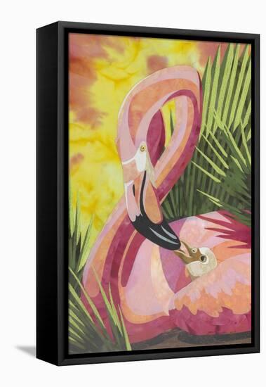 Flamingo Mom-Kestrel Michaud-Framed Premier Image Canvas