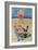 Flamingo On Sun Bather-Kestrel Michaud-Framed Giclee Print