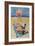 Flamingo On Sun Bather-Kestrel Michaud-Framed Giclee Print