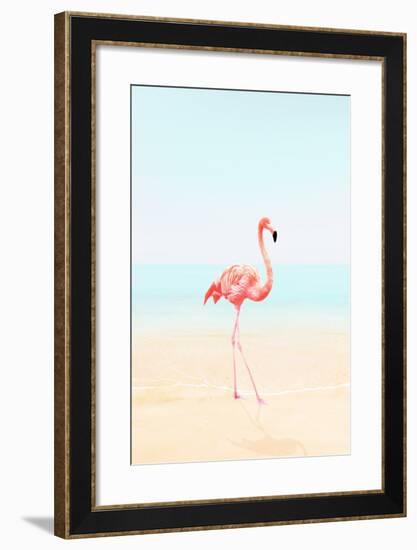 Flamingo on the Beach II-Tai Prints-Framed Art Print