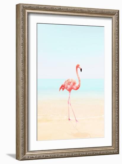 Flamingo on the Beach II-Tai Prints-Framed Art Print