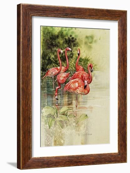 Flamingo Paper-Tim Knepp-Framed Giclee Print