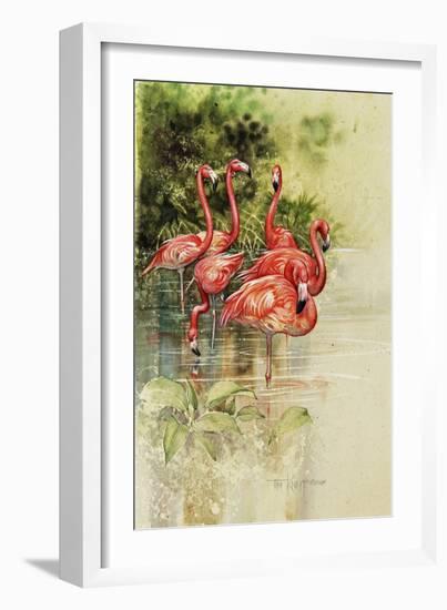 Flamingo Paper-Tim Knepp-Framed Giclee Print