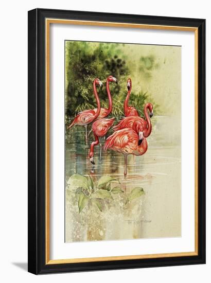 Flamingo Paper-Tim Knepp-Framed Giclee Print