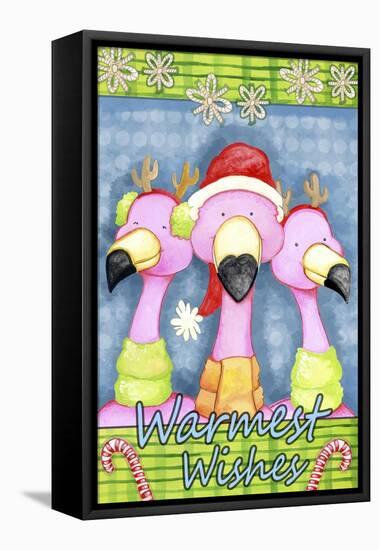 Flamingo Party-Valarie Wade-Framed Premier Image Canvas