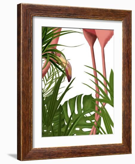 Flamingo Peering-Fab Funky-Framed Art Print