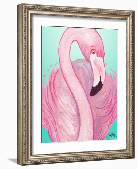 Flamingo Portrait-Elizabeth Medley-Framed Art Print