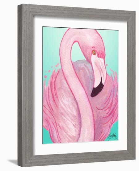 Flamingo Portrait-Elizabeth Medley-Framed Art Print