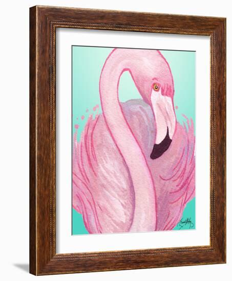 Flamingo Portrait-Elizabeth Medley-Framed Art Print