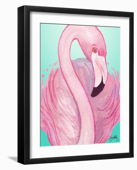 Flamingo Portrait-Elizabeth Medley-Framed Art Print