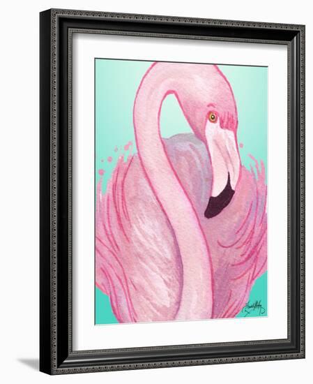 Flamingo Portrait-Elizabeth Medley-Framed Art Print