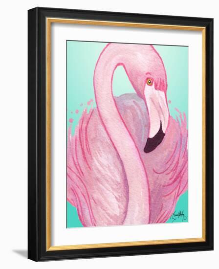 Flamingo Portrait-Elizabeth Medley-Framed Art Print