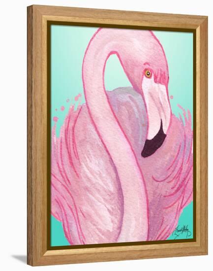 Flamingo Portrait-Elizabeth Medley-Framed Stretched Canvas