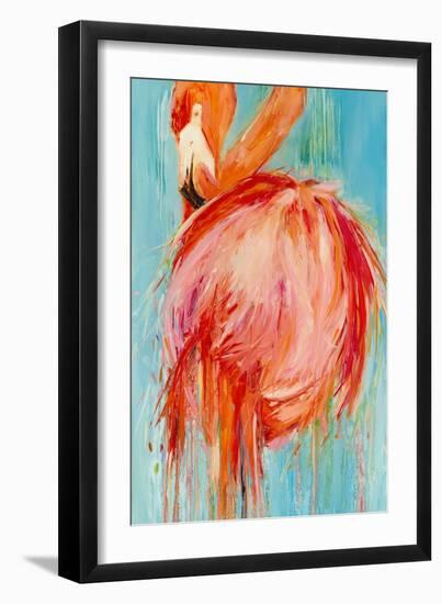 Flamingo Pose-Kathleen Broaderick-Framed Art Print