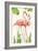 Flamingo Stroll 1-Mary Escobedo-Framed Art Print