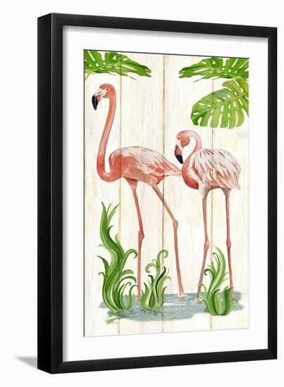 Flamingo Stroll 2-Mary Escobedo-Framed Premium Giclee Print