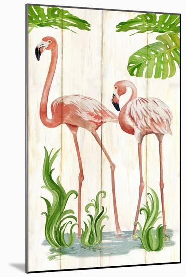 Flamingo Stroll 2-Mary Escobedo-Mounted Art Print