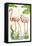 Flamingo Stroll 2-Mary Escobedo-Framed Stretched Canvas