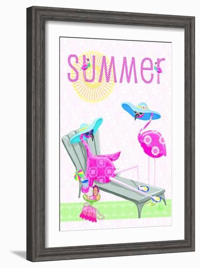 Flamingo Summer I-Andi Metz-Framed Art Print