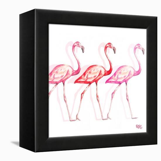 Flamingo Trio I-Tiffany Hakimipour-Framed Stretched Canvas