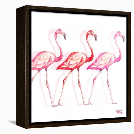 Flamingo Trio I-Tiffany Hakimipour-Framed Stretched Canvas