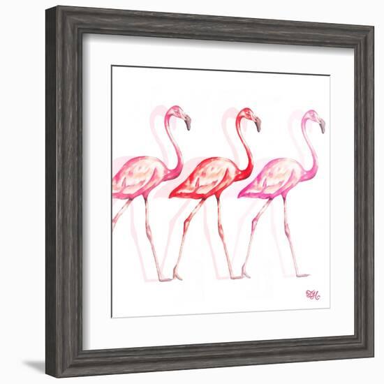 Flamingo Trio I-Tiffany Hakimipour-Framed Art Print