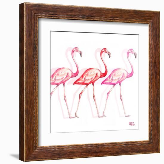 Flamingo Trio I-Tiffany Hakimipour-Framed Art Print