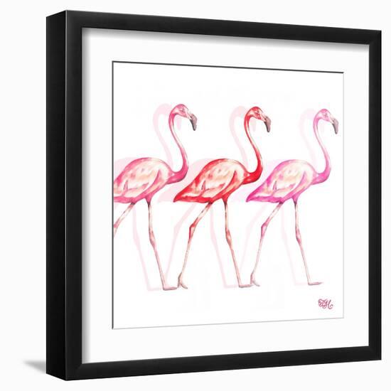 Flamingo Trio I-Tiffany Hakimipour-Framed Art Print