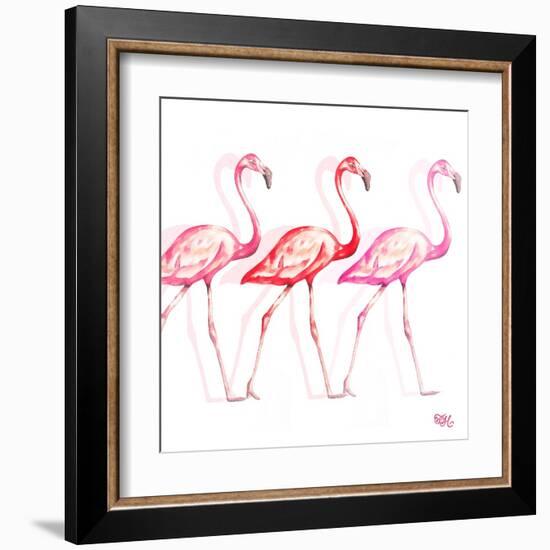 Flamingo Trio I-Tiffany Hakimipour-Framed Art Print