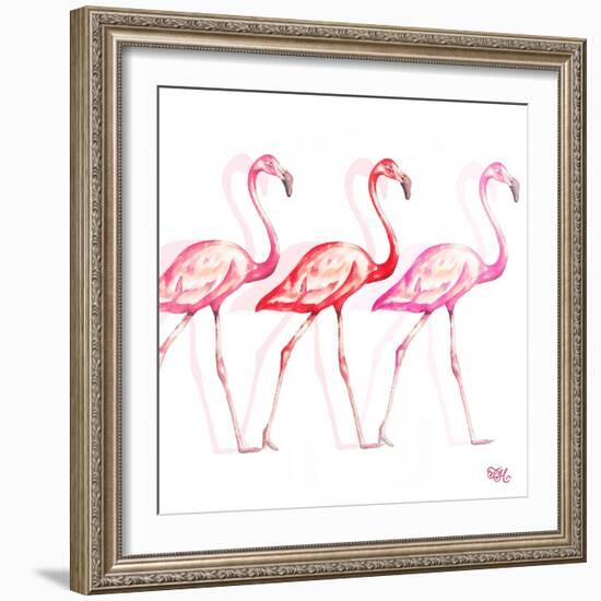 Flamingo Trio I-Tiffany Hakimipour-Framed Art Print