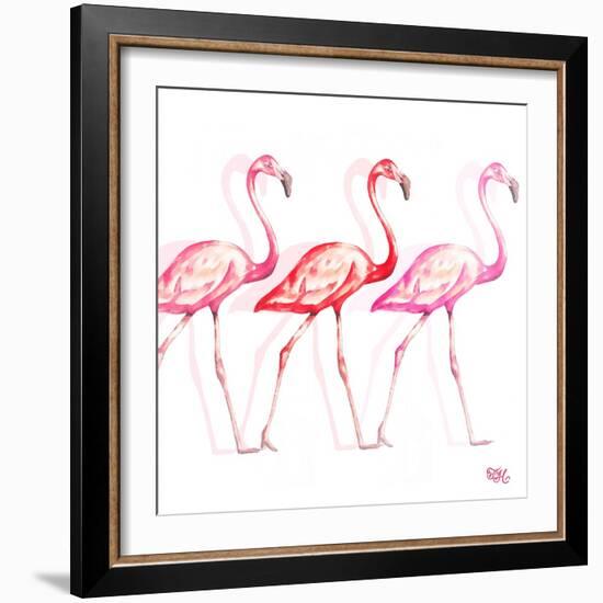 Flamingo Trio I-Tiffany Hakimipour-Framed Art Print