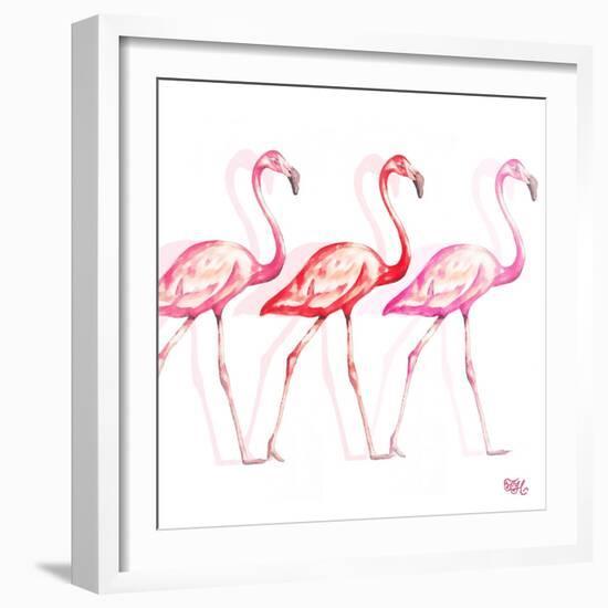 Flamingo Trio I-Tiffany Hakimipour-Framed Art Print