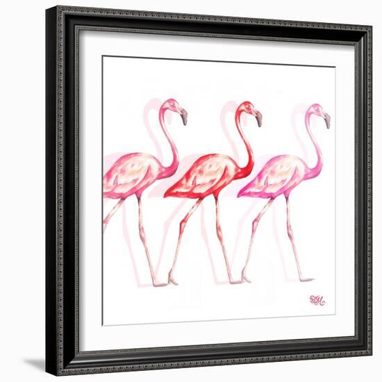 Flamingo Trio I-Tiffany Hakimipour-Framed Art Print