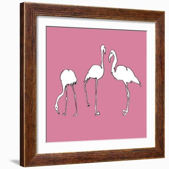 Flamingo Trio-Sandra Jacobs-Framed Giclee Print