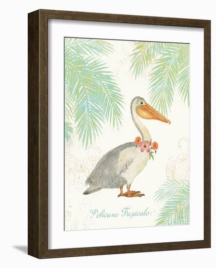 Flamingo Tropicale I-Sue Schlabach-Framed Art Print