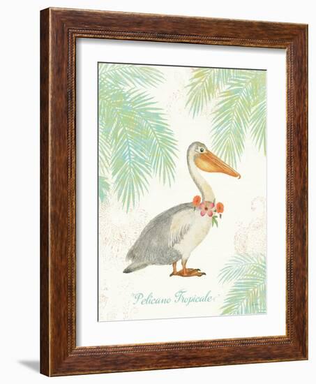 Flamingo Tropicale I-Sue Schlabach-Framed Art Print