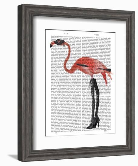 Flamingo with Kinky Boots-Fab Funky-Framed Art Print