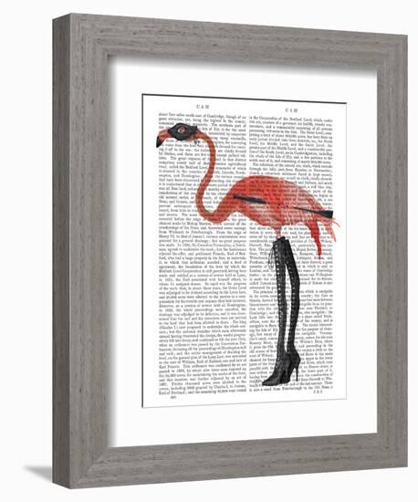 Flamingo with Kinky Boots-Fab Funky-Framed Art Print