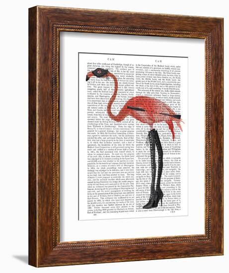 Flamingo with Kinky Boots-Fab Funky-Framed Art Print