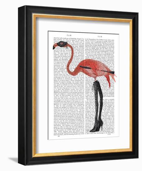 Flamingo with Kinky Boots-Fab Funky-Framed Art Print