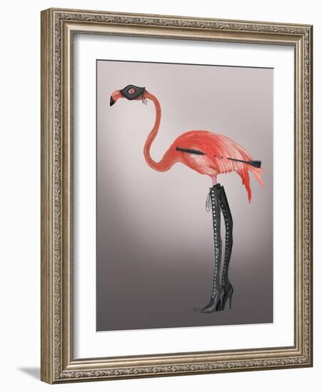 Flamingo with Kinky Boots-Fab Funky-Framed Art Print