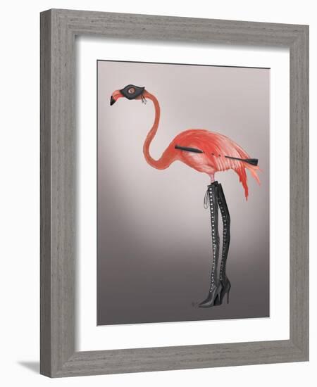 Flamingo with Kinky Boots-Fab Funky-Framed Art Print