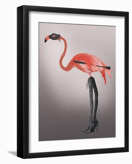 Flamingo with Kinky Boots-Fab Funky-Framed Art Print